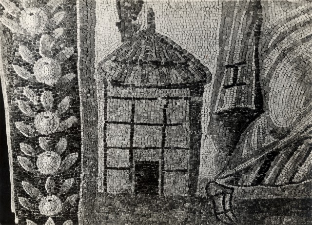 Zigrossi, Giuseppe — Anonimo romano sec. IV - S. Costanza, mosaico dell'absidiola a sinistra: capanna di sinistra — particolare